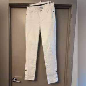 CHANEL Cream Denim Pants